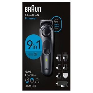 Mens Braun ALL-IN-ONE Style Kit Series 5 Rechargeable 9in1 Body Beard & Hair